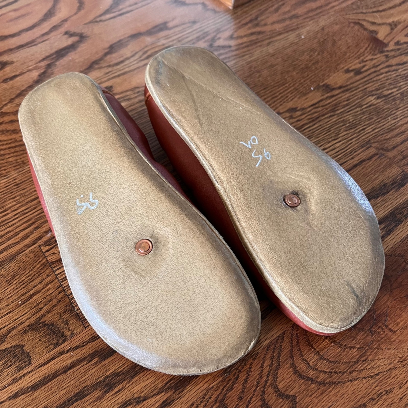 Earthing Harmony Barefoot Leather Ballet Flats Handcrafted Turkey Cognac Sz 40 — image 6 of 8